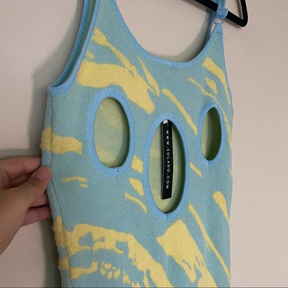 Blue yellow maxi dress - Picture 5 of 6